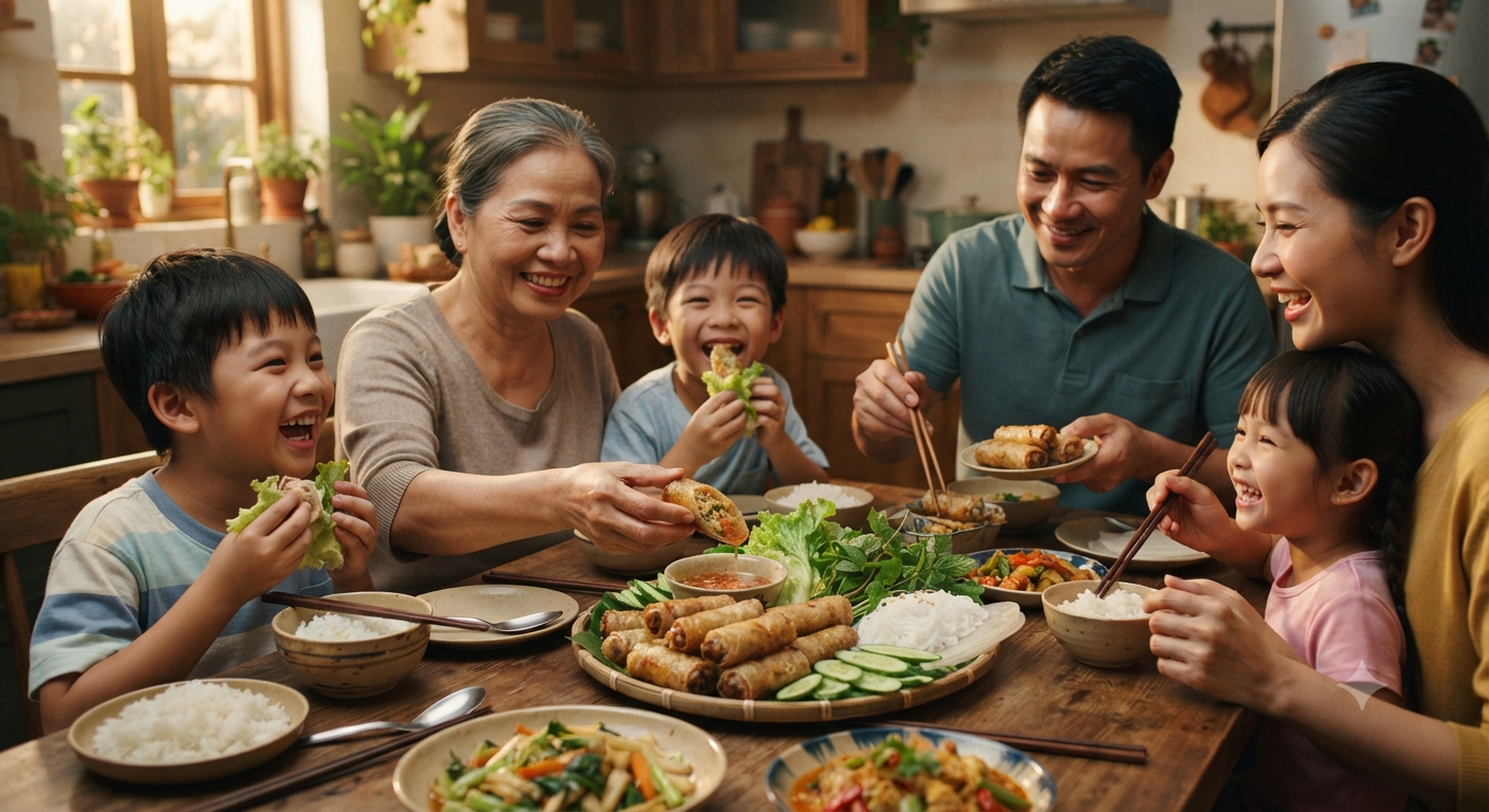 Đặc điểm nổi bật của chả giò xốp chay trong ẩm thực gia đình